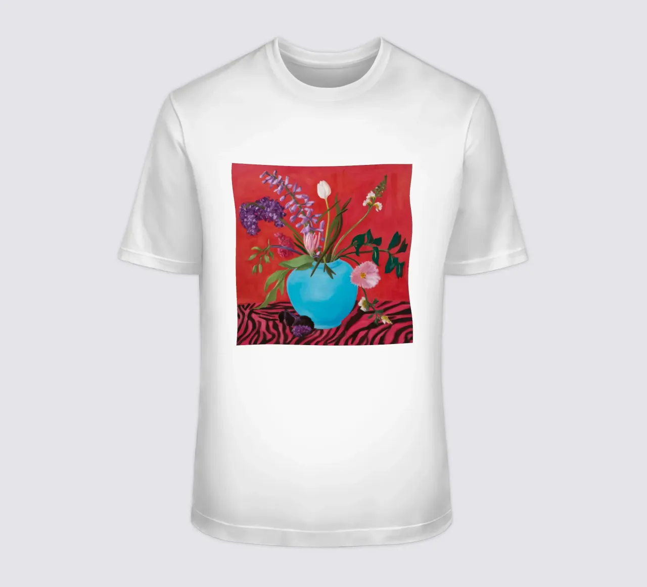 Azure Bloom Zebra t-shirt da Opal Strokes