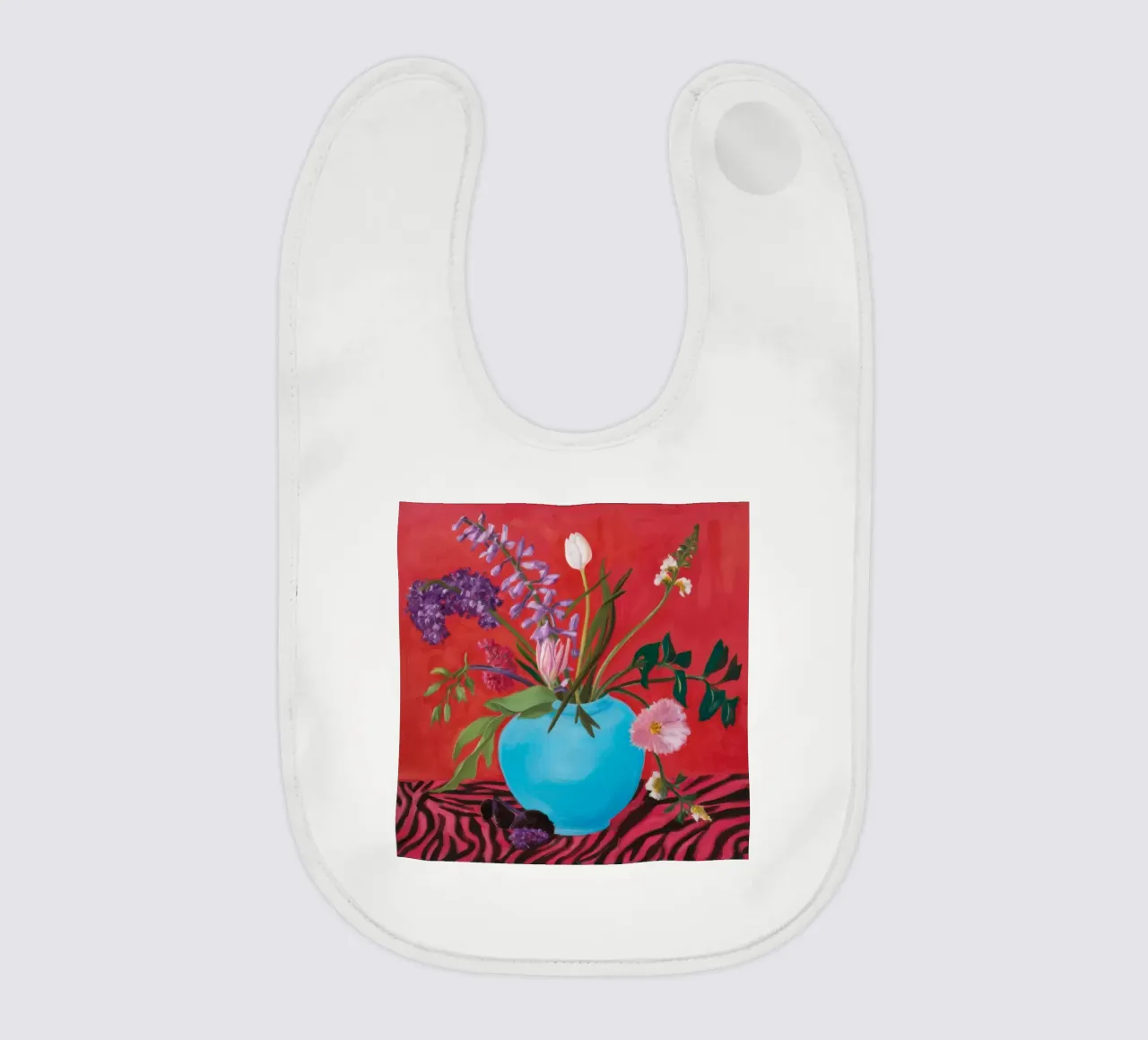 Azure Bloom Zebra bavaglino da Opal Strokes