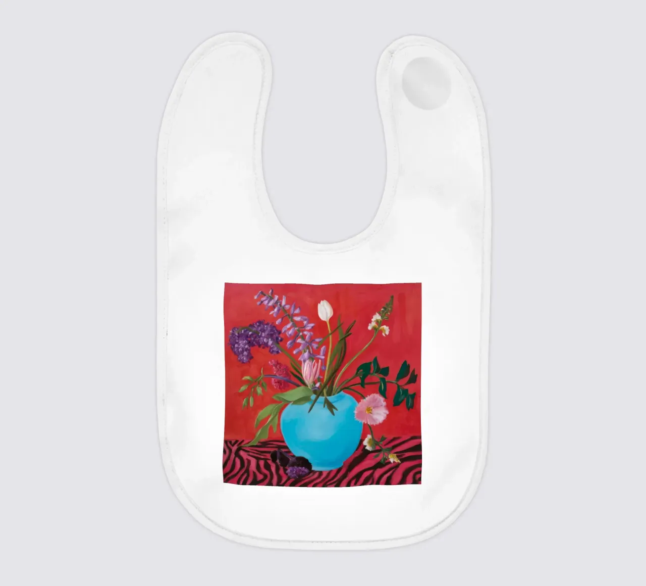 Azure Bloom Zebra bavaglino da Opal Strokes