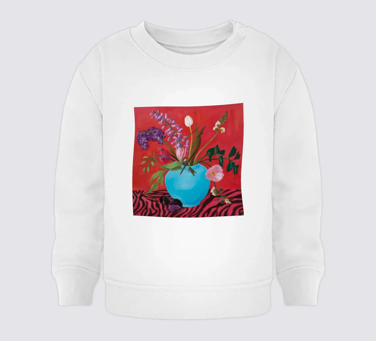 Azure Bloom Zebra felpa neonato da Opal Strokes