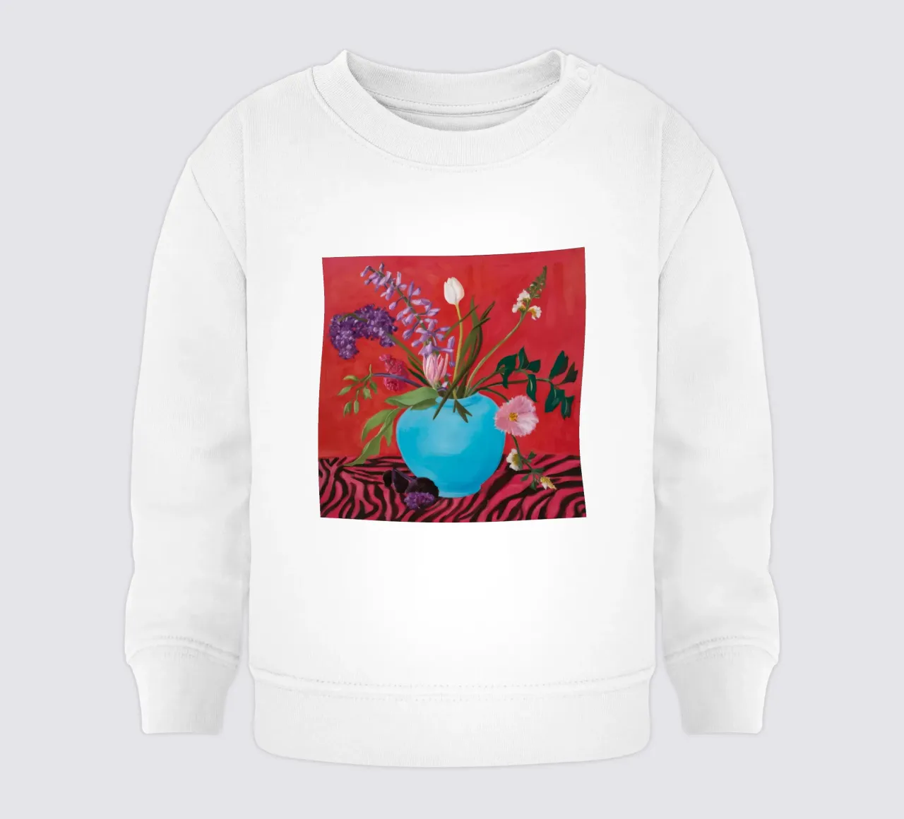 Azure Bloom Zebra felpa neonato da Opal Strokes