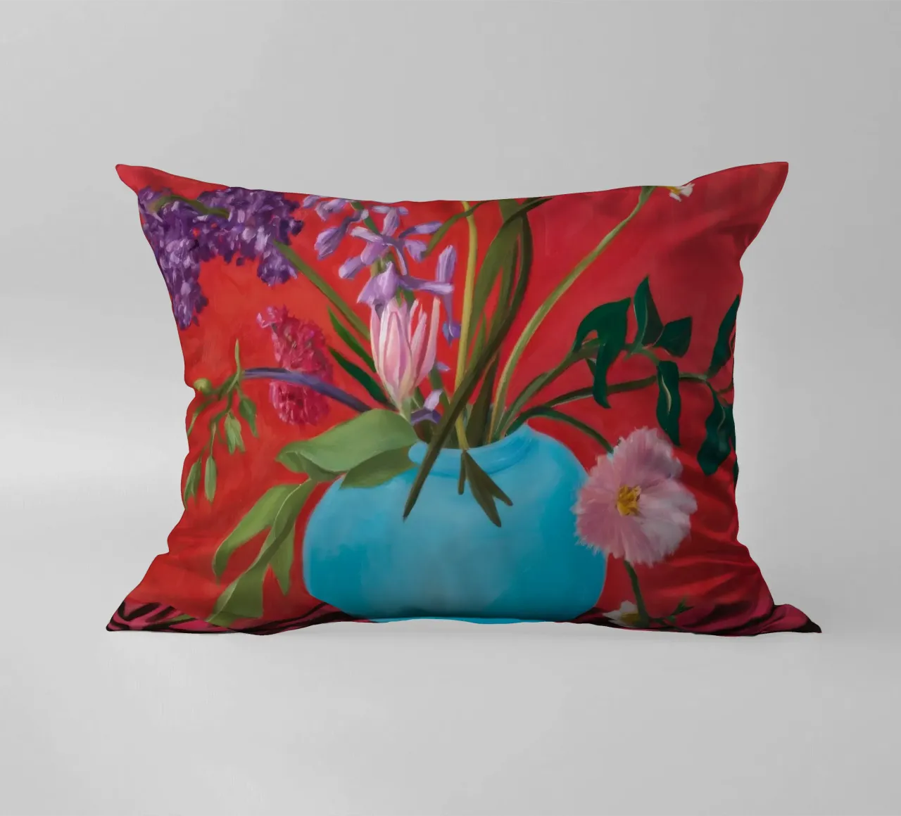 Azure Bloom Zebra cuscino da Opal Strokes