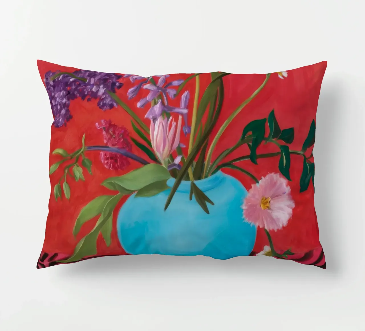 Azure Bloom Zebra cuscino da Opal Strokes