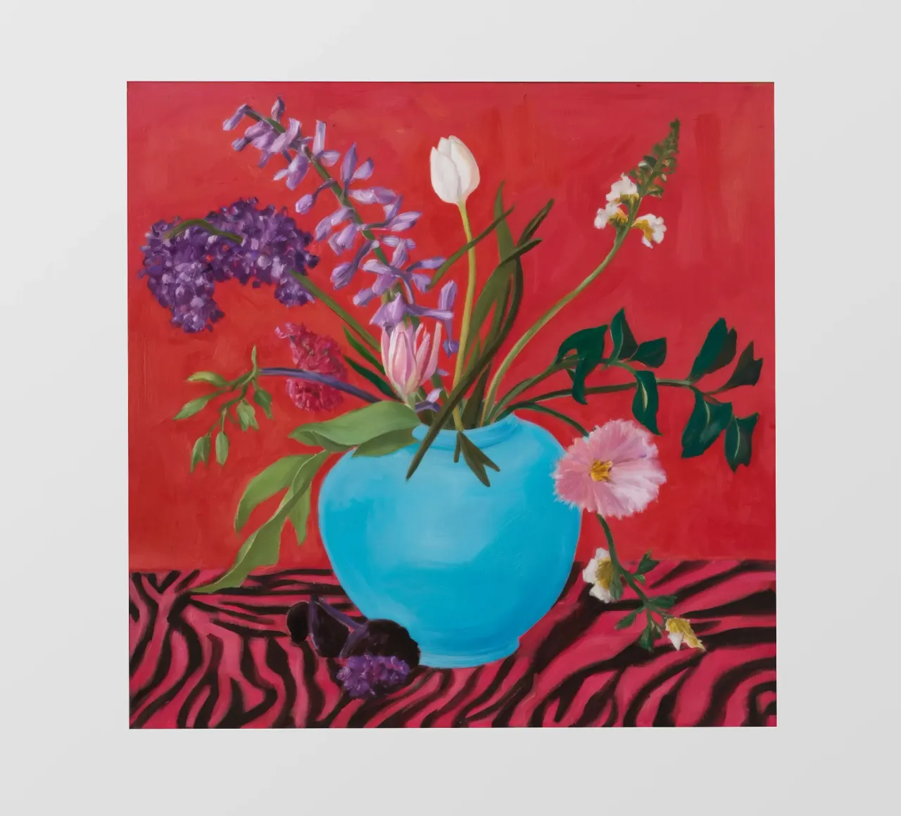 Azure Bloom Zebra telo in pvc da Opal Strokes