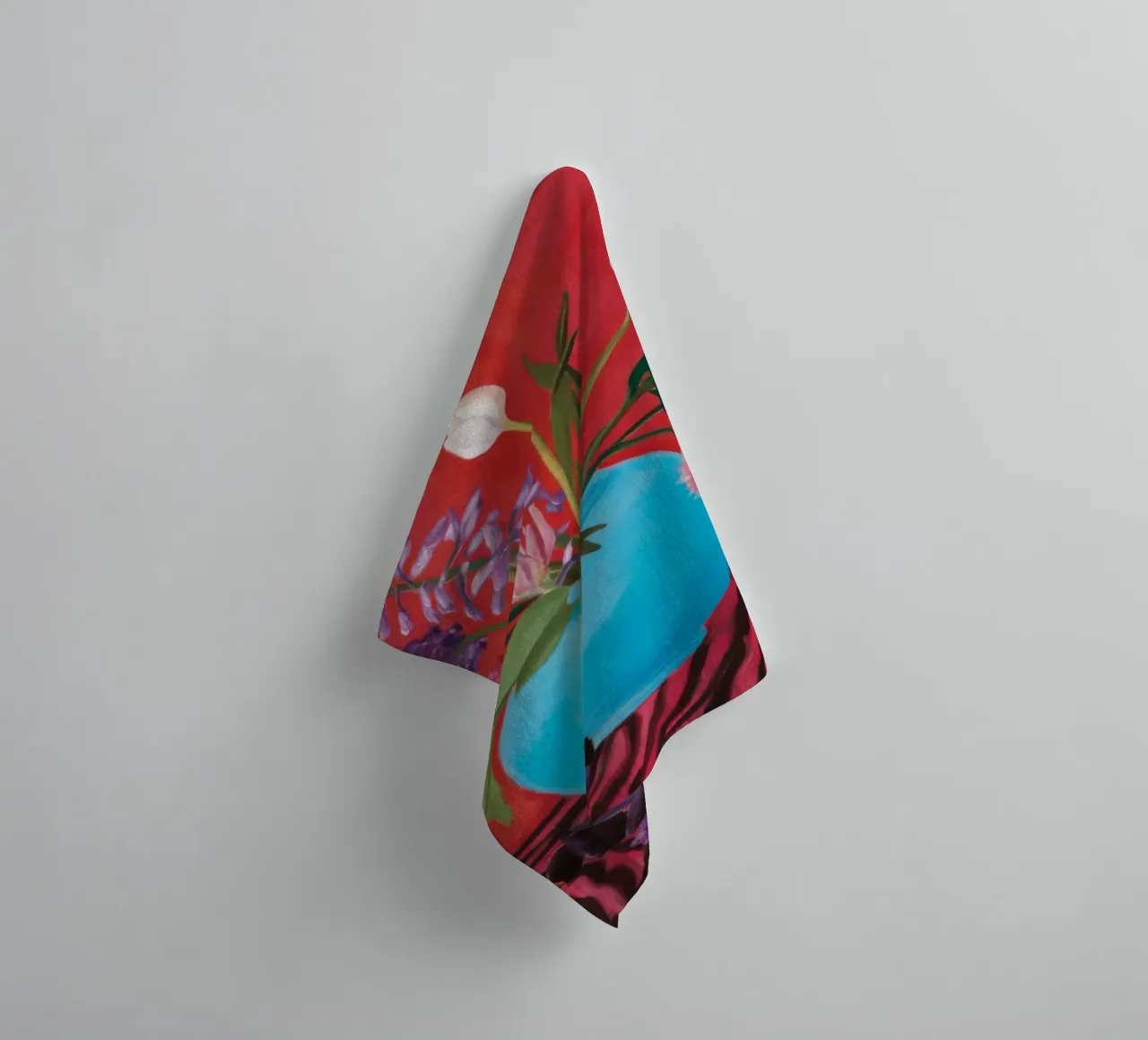 Azure Bloom Zebra asciugamano da bagno da Opal Strokes