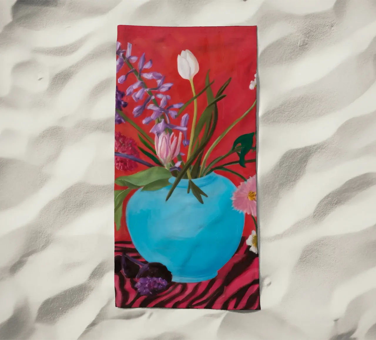 Azure Bloom Zebra telo mare da Opal Strokes