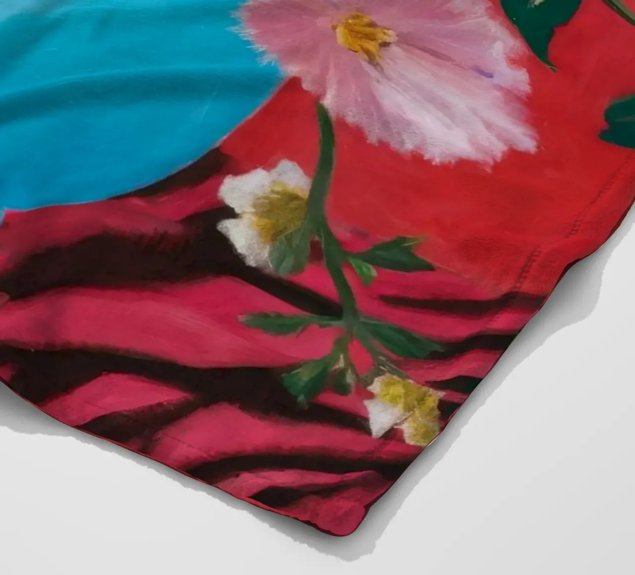 Azure Bloom Zebra coperta in pile da Opal Strokes