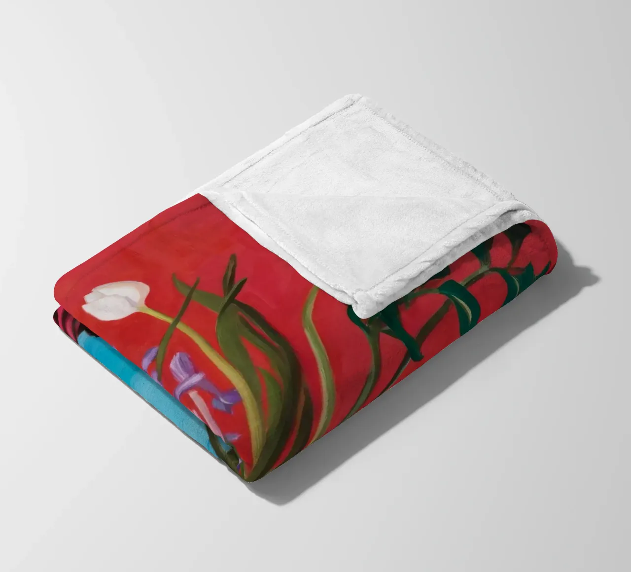 Azure Bloom Zebra coperta in pile da Opal Strokes