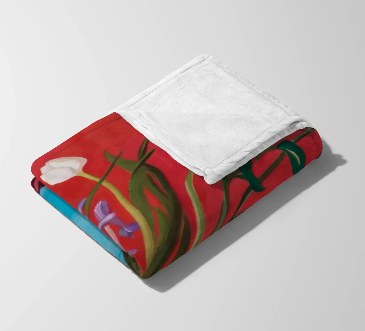 Azure Bloom Zebra coperta in pile da Opal Strokes