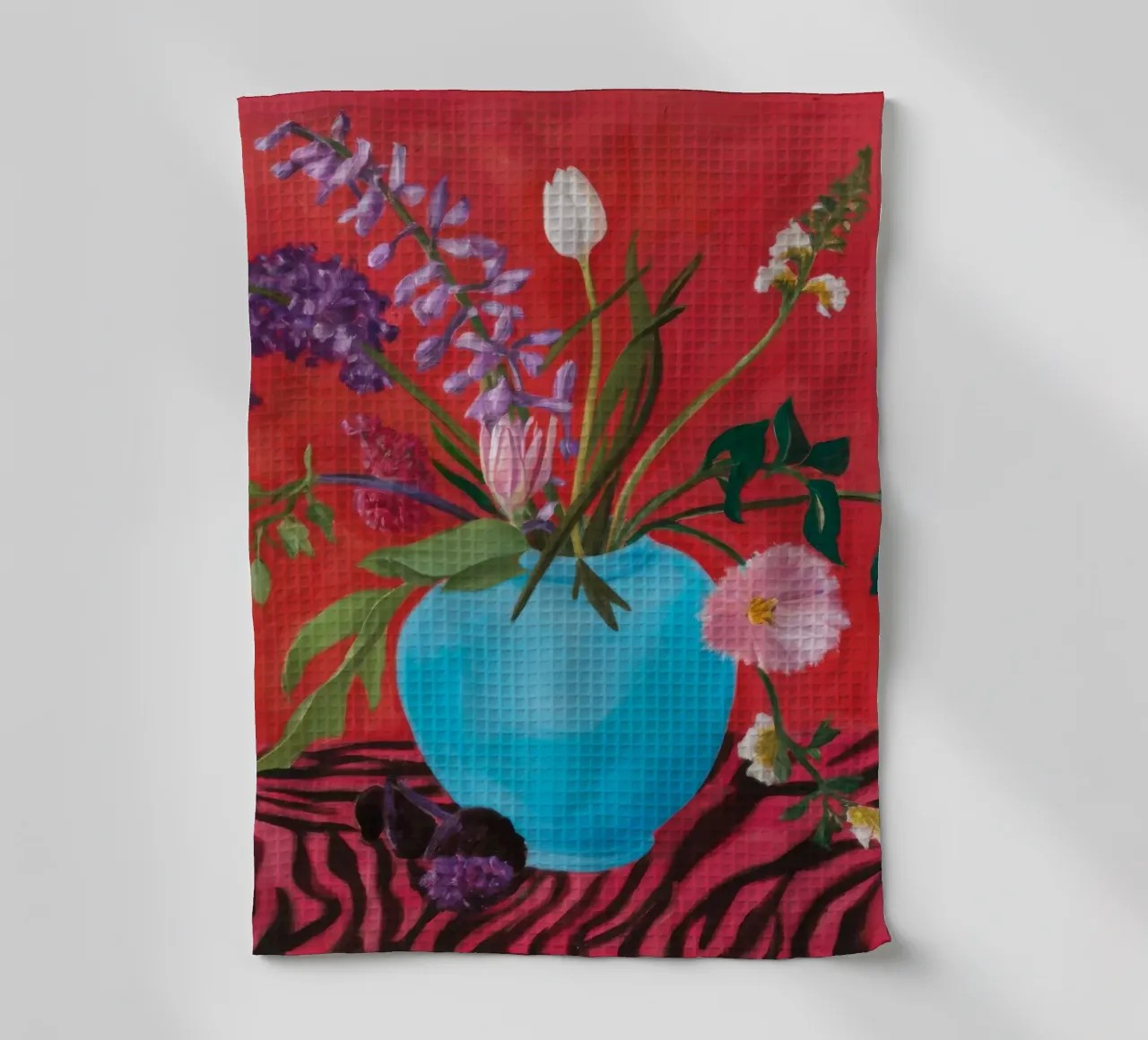 Azure Bloom Zebra canovaccio da cucina da Opal Strokes