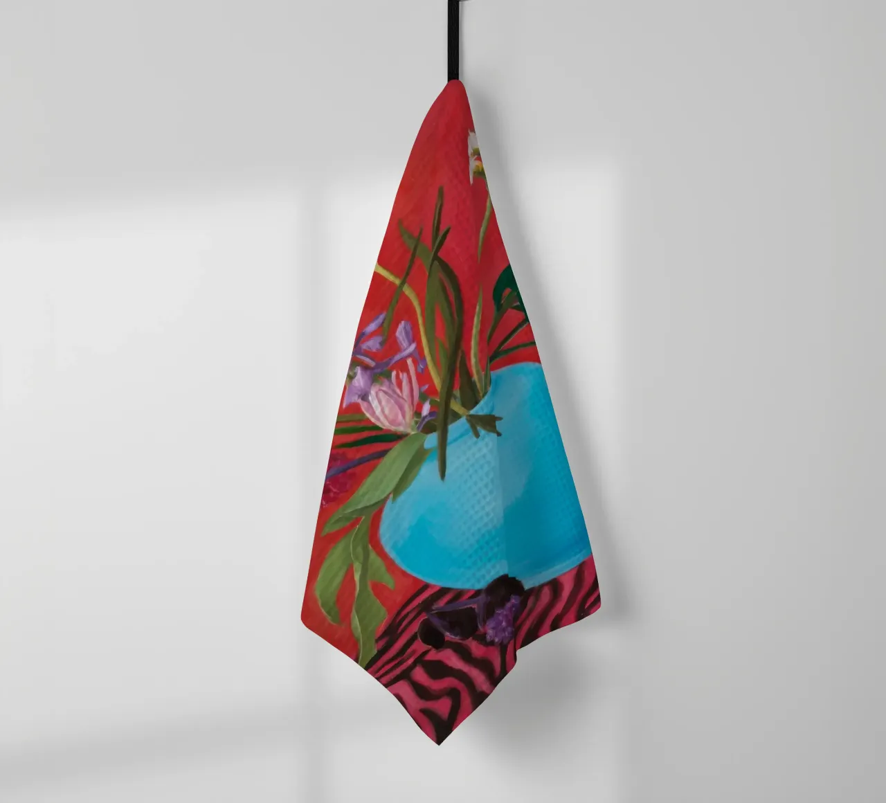 Azure Bloom Zebra canovaccio da cucina da Opal Strokes