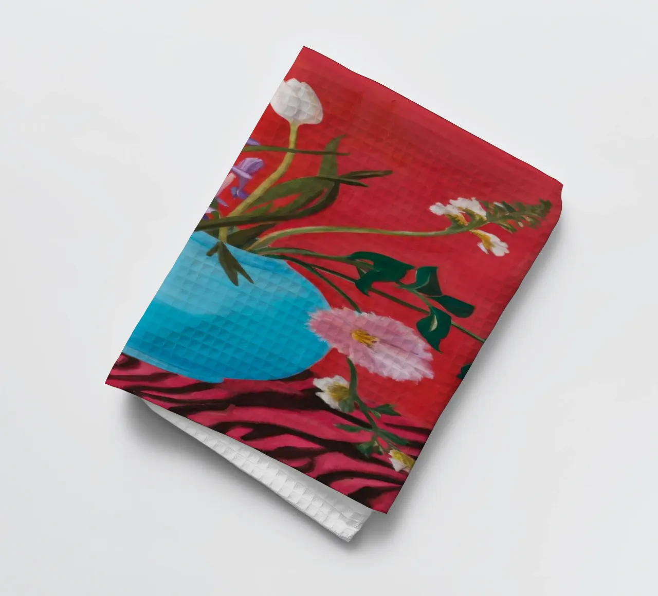 Azure Bloom Zebra canovaccio da cucina da Opal Strokes