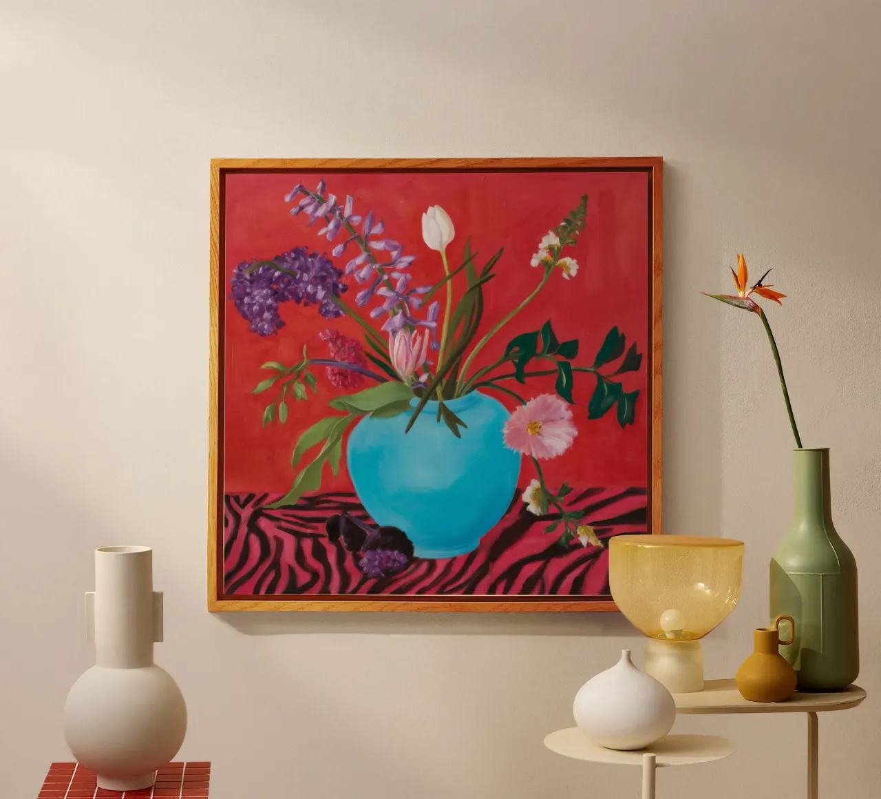 Azure Bloom Zebra plexiglass da Opal Strokes