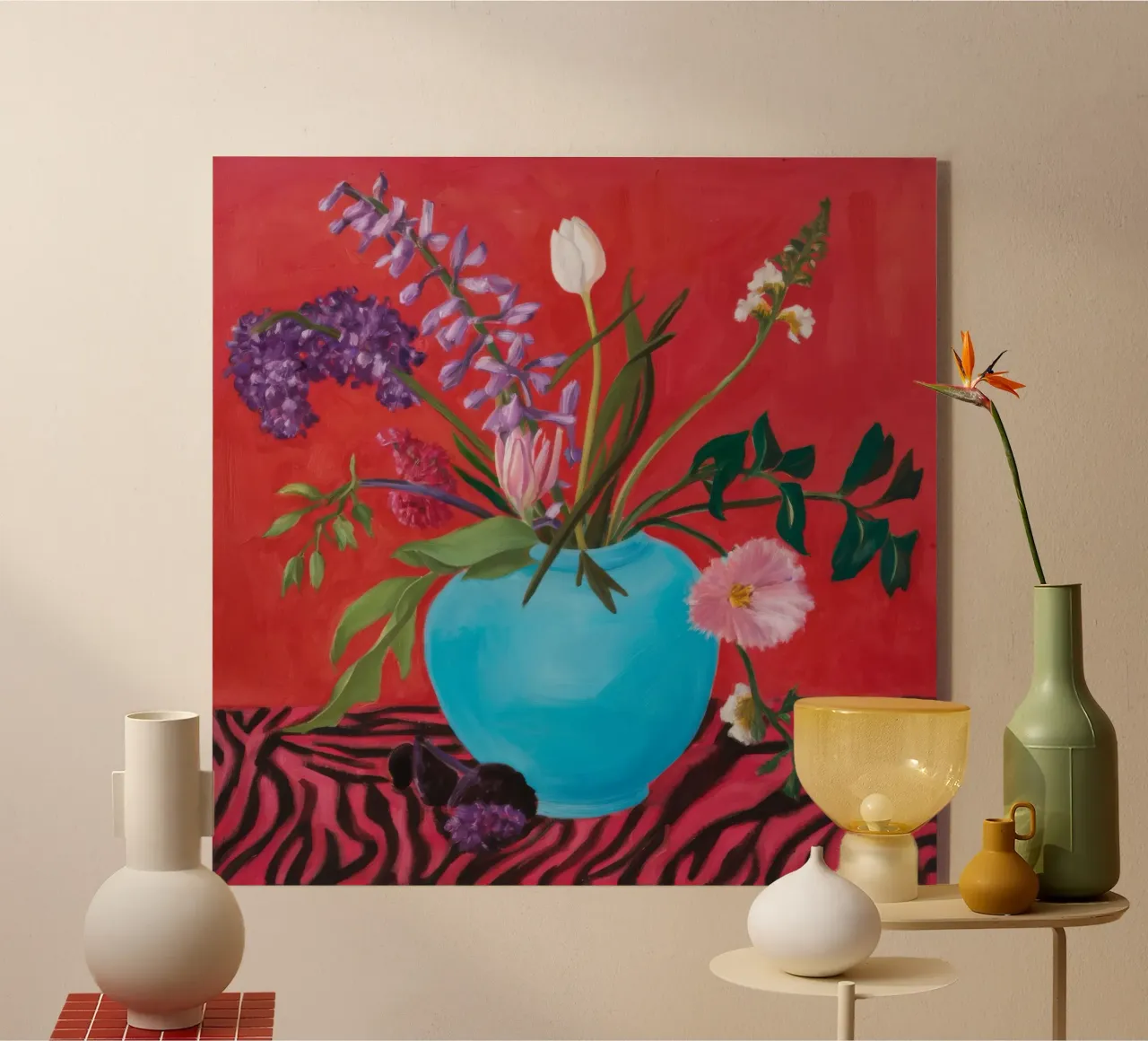 Azure Bloom Zebra plexiglass da Opal Strokes