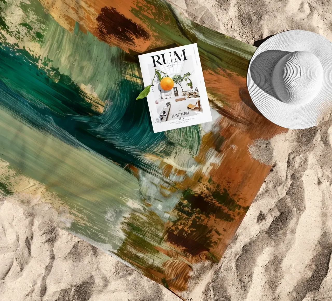 Emerald Aarde Structuur strandhanddoek van Dream Spectrum