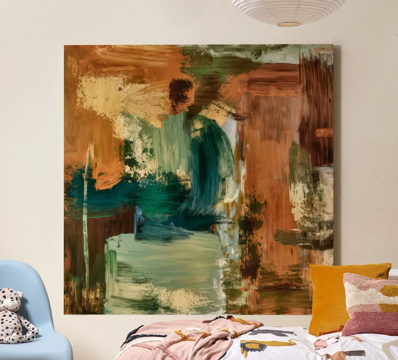 Emerald Aarde Structuur canvas van Dream Spectrum