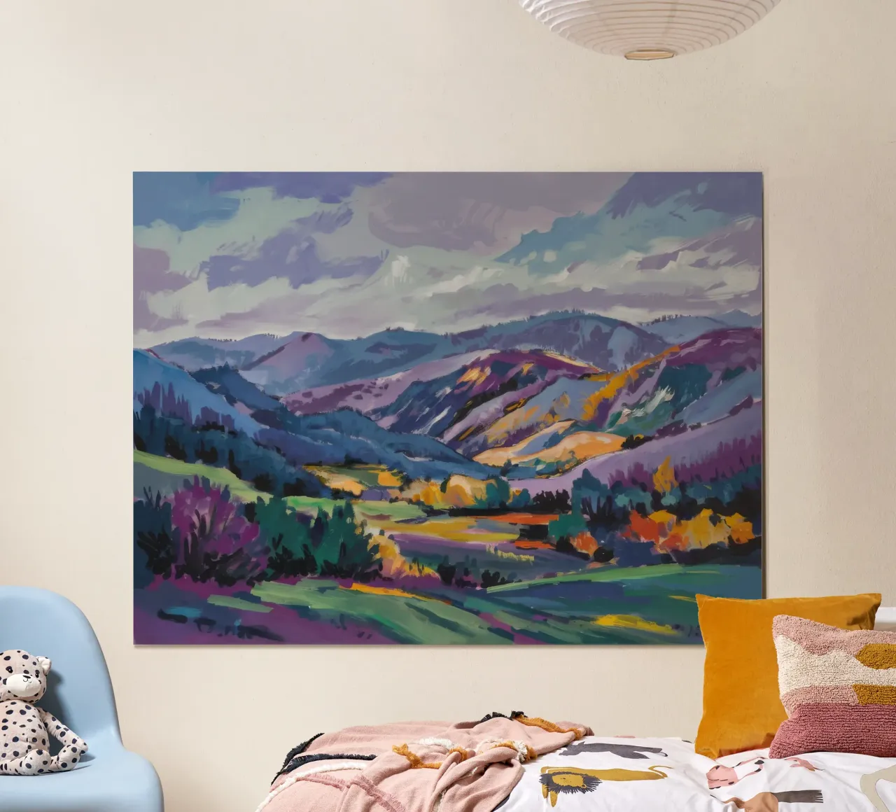 Passo della Montagna Nebbiosa poster con telaio in plastica da Radiance Landscape