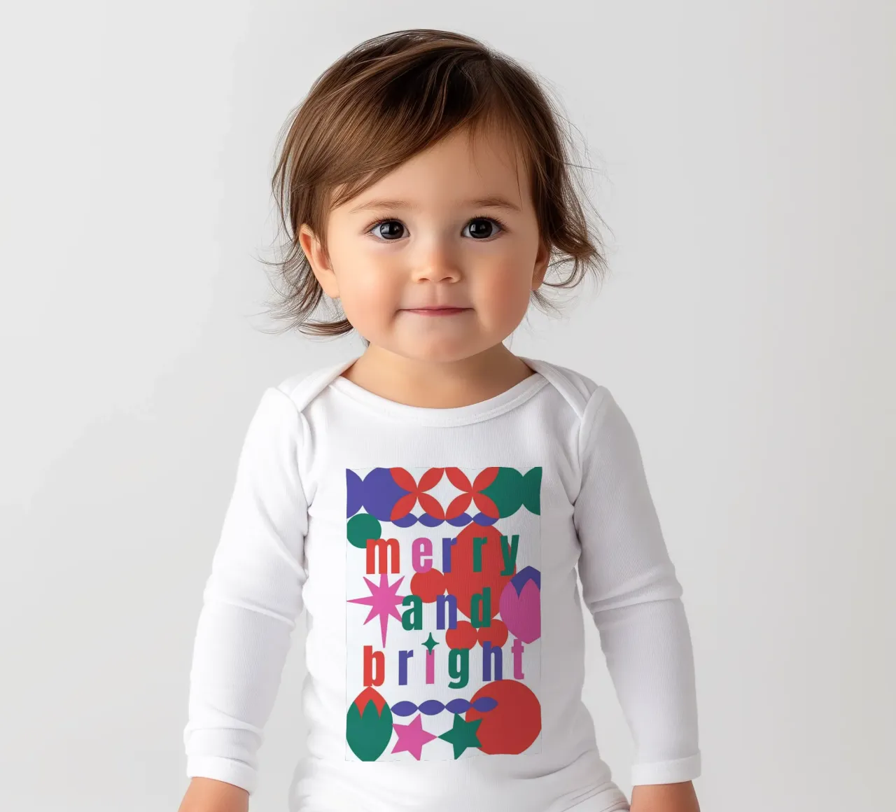 Merry And Bright Langarm Babybody von Mariery Young