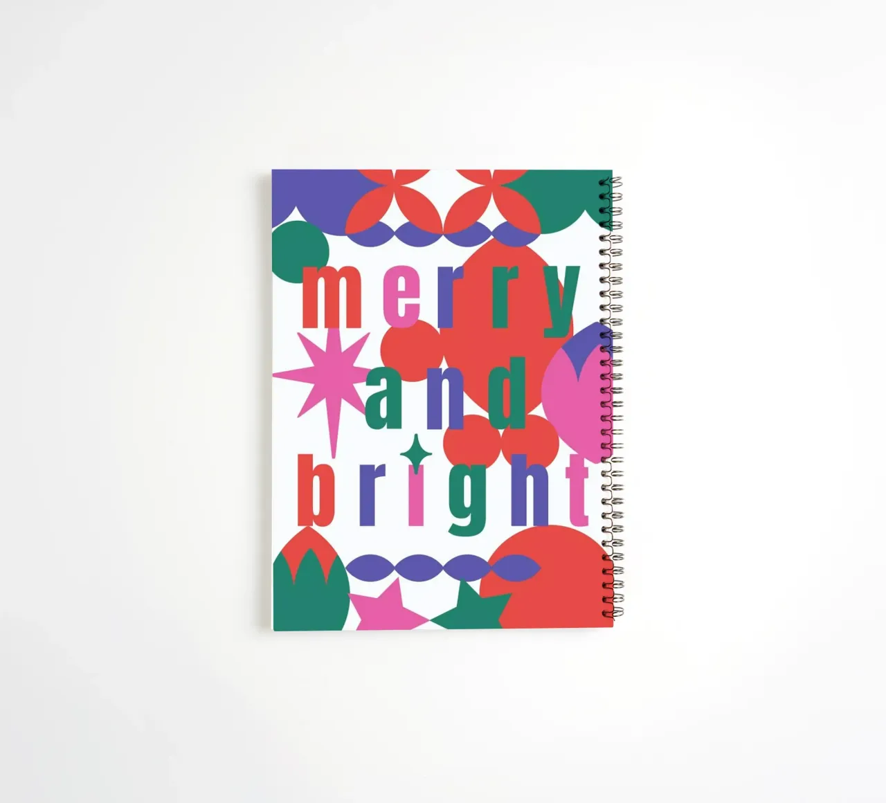 Merry And Bright spiral notebook by Mariery Young