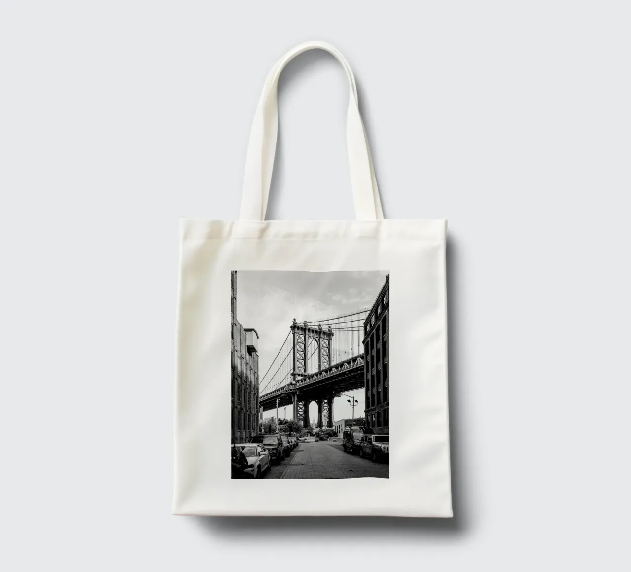 Manhattan Brug Poster jute draagtas van Greatest Figure
