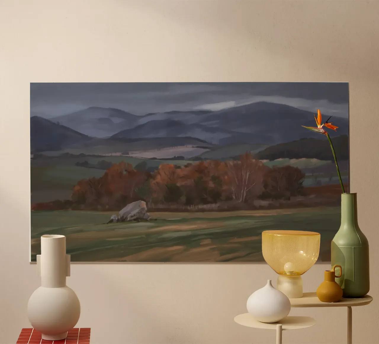 Serenata della valle nebbiosa poster da Radiance Landscape