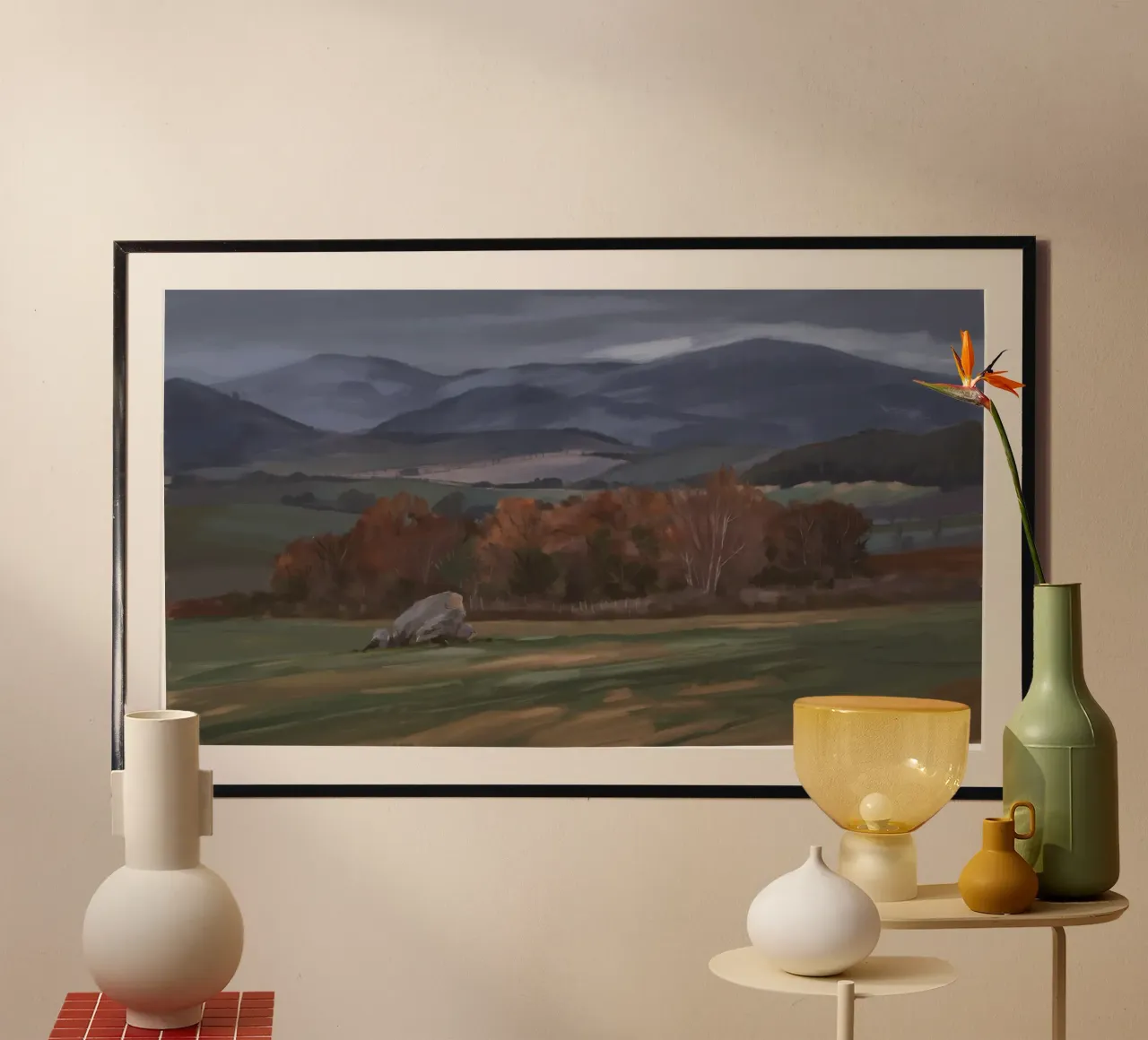 Serenata della valle nebbiosa poster da Radiance Landscape