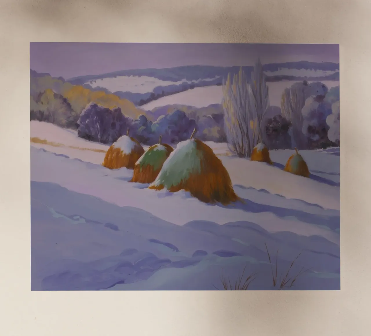 Duo di pagliai invernali pellicola backlit da Celestial Harmony