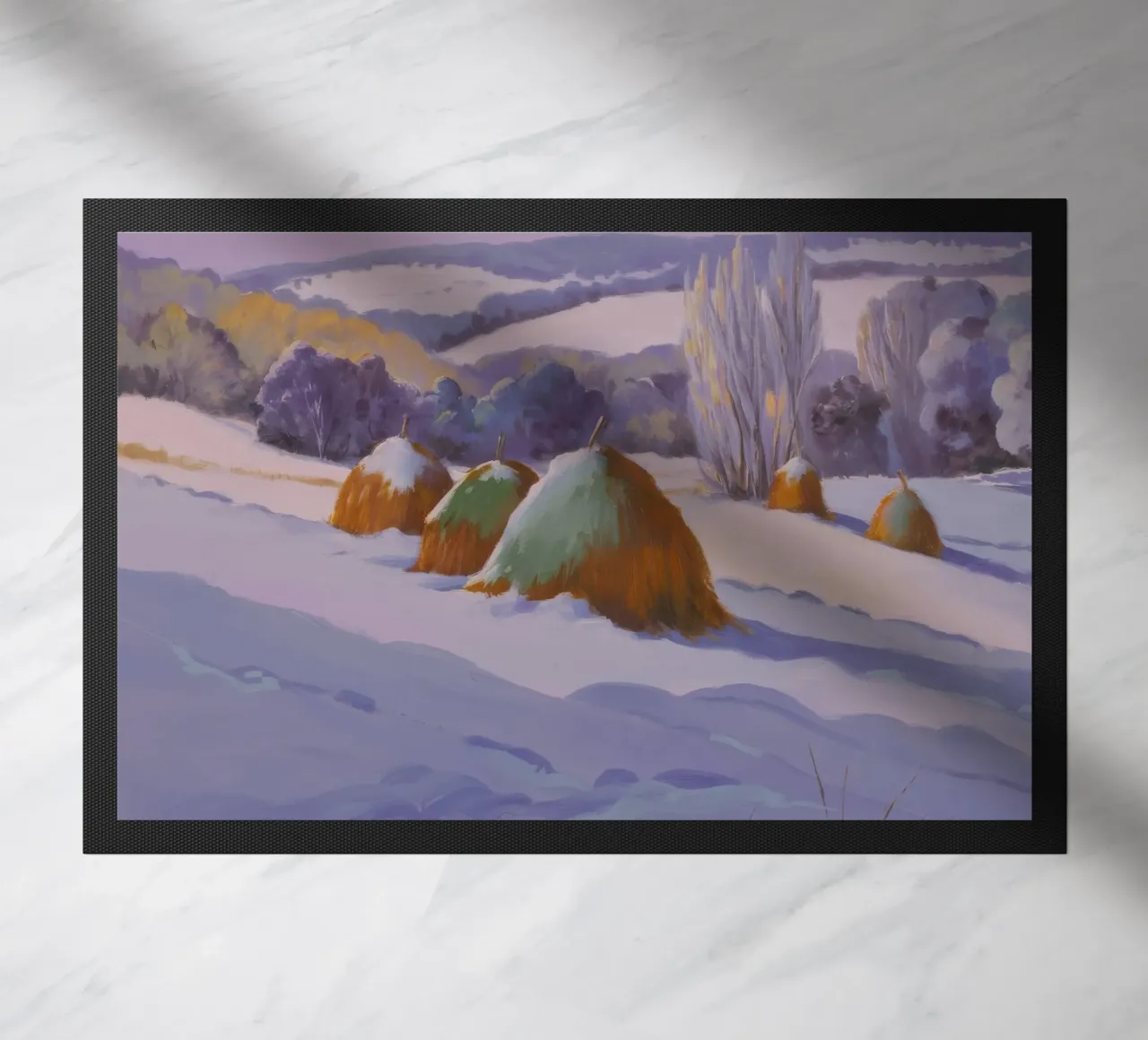 Winter Haystack Duo doormat by Celestial Harmony