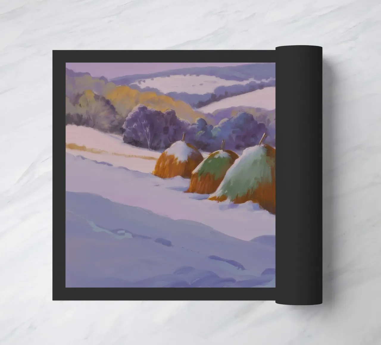 Winter Haystack Duo doormat by Celestial Harmony