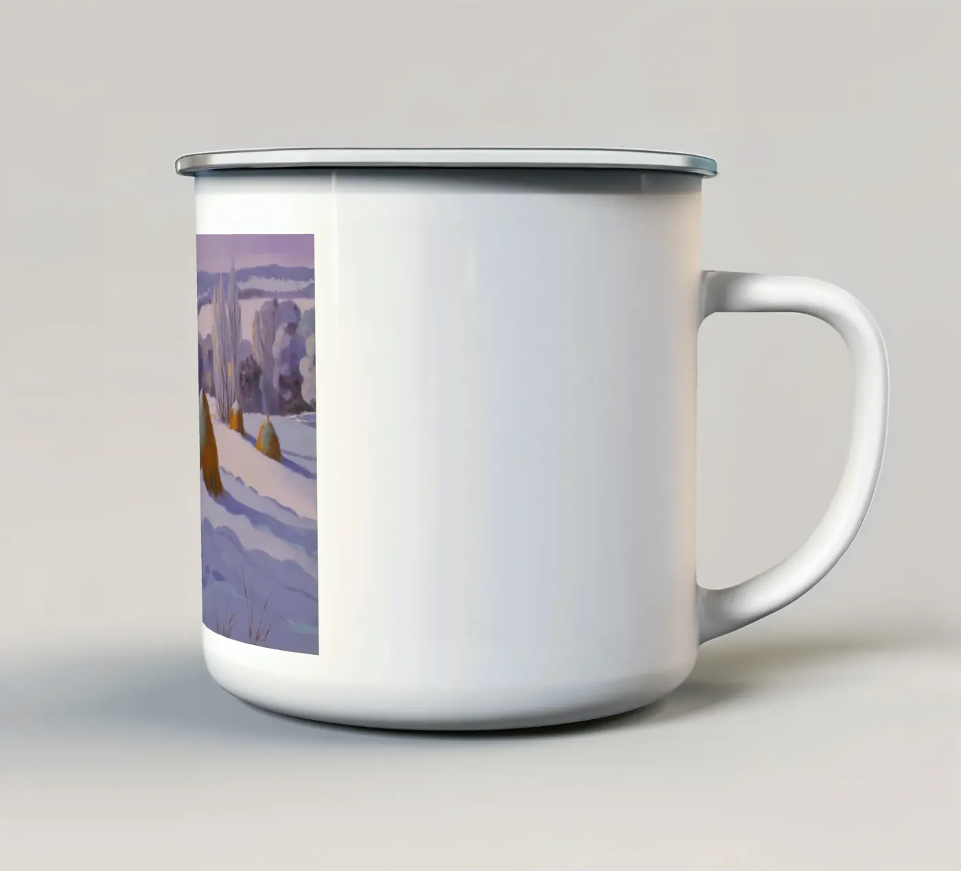 Winter Haystack Duo enamel mug by Celestial Harmony