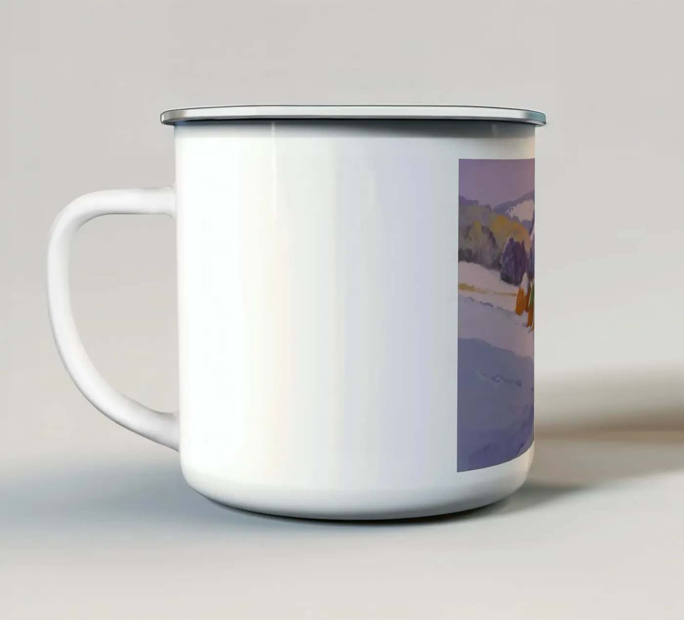 Winter Haystack Duo enamel mug by Celestial Harmony