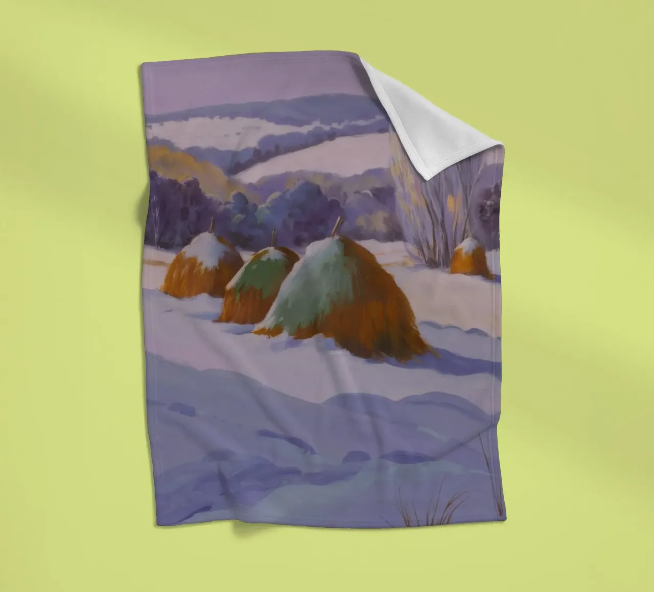 Winter Haystack Duo fleece blanket by Celestial Harmony