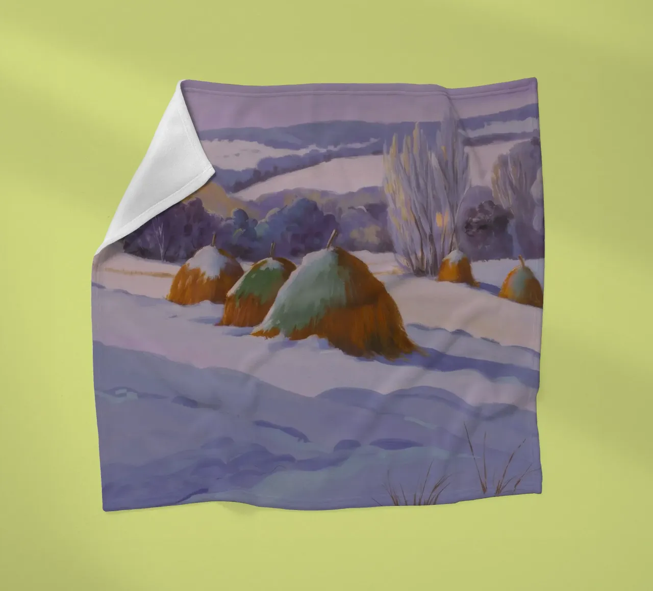 Winter Haystack Duo fleece blanket by Celestial Harmony