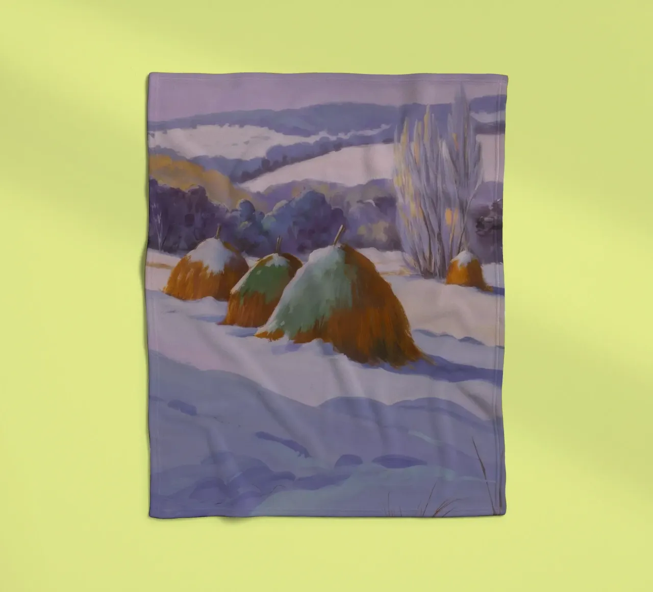 Winter Haystack Duo fleece blanket by Celestial Harmony