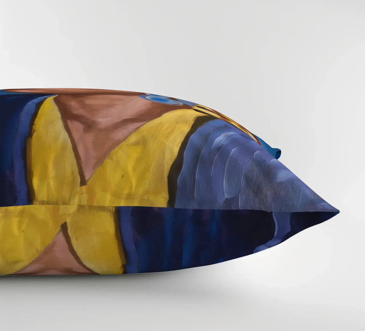 Sguardo regale azzurro cuscino da Opal Strokes