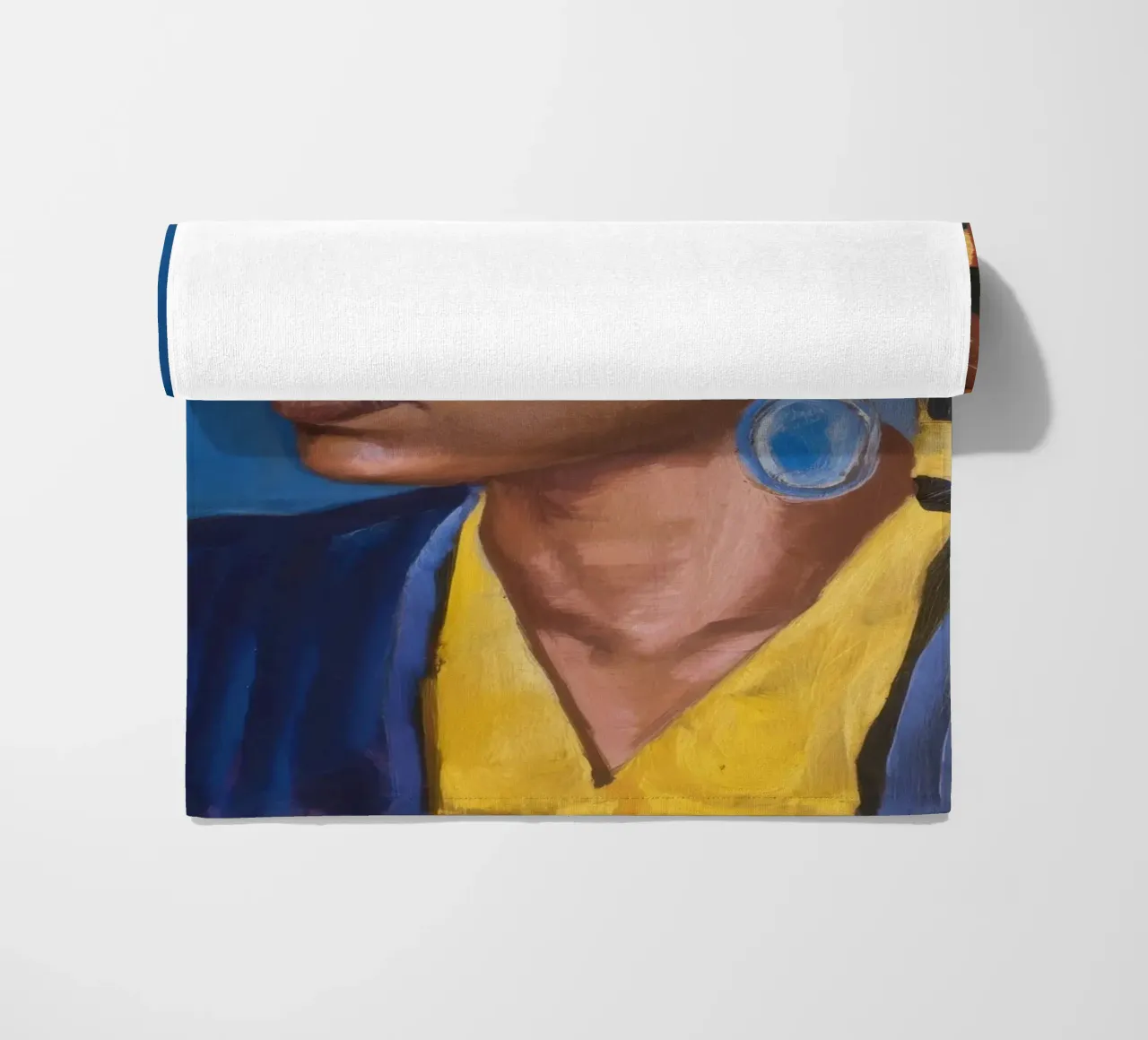 Sguardo regale azzurro telo mare da Opal Strokes