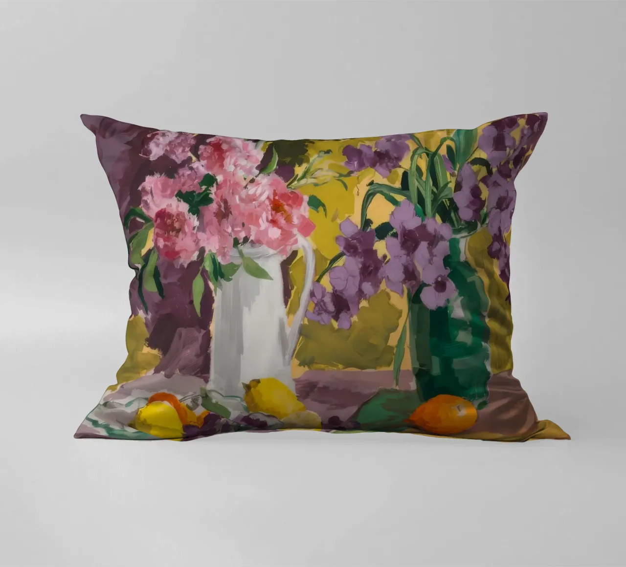 Majestic Bloom Citrus decorative cushion by Celestial Harmony