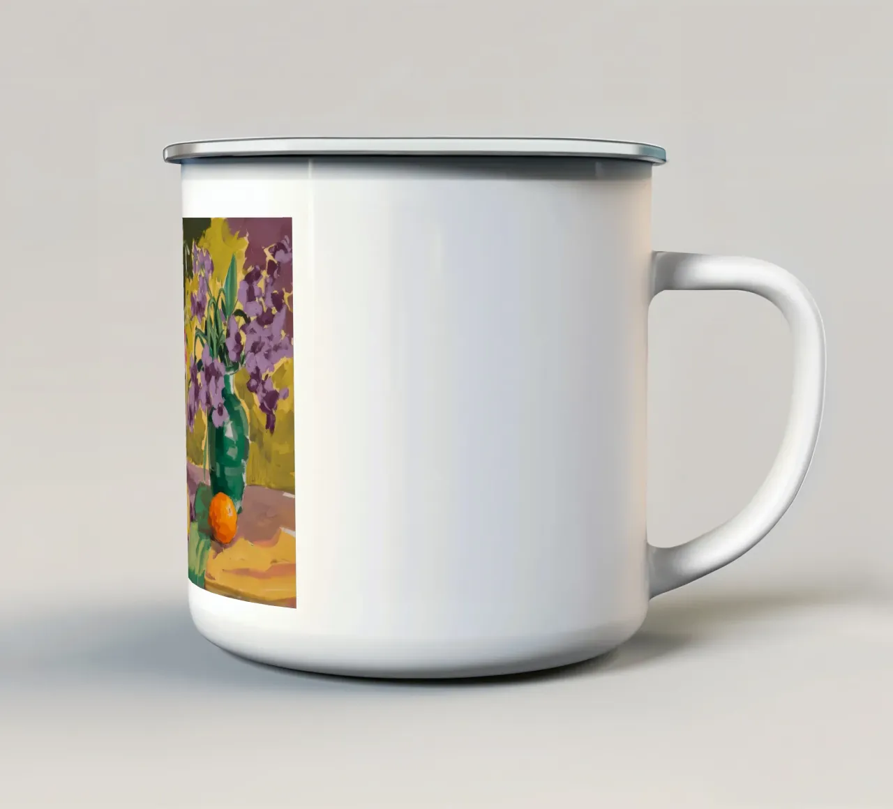 Agrumi a fiore maestoso tazza in smalto da Celestial Harmony