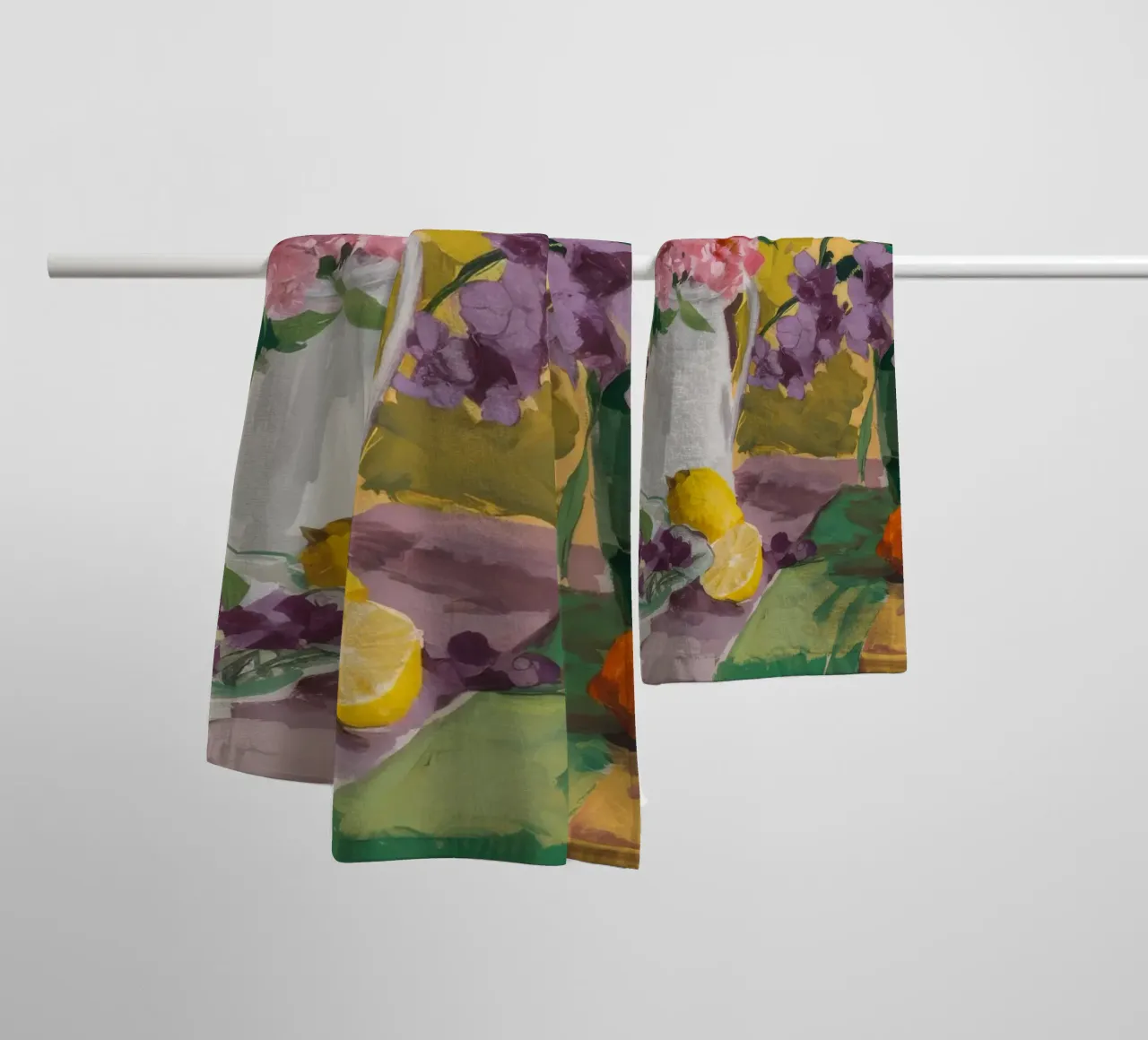 Majestic Bloom Citrus towel by Celestial Harmony