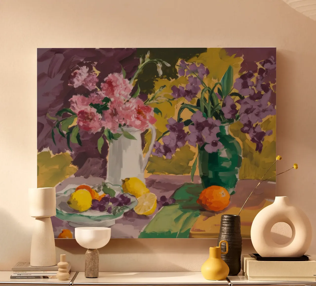 Majestic Bloom Citrus canvas by Celestial Harmony