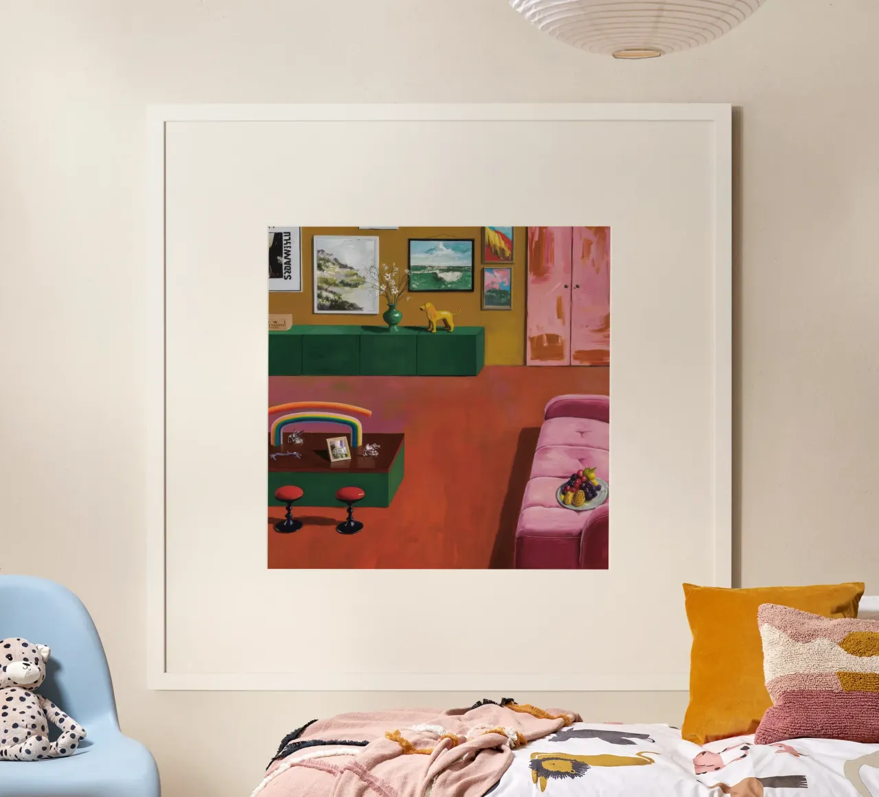 Regenbogenzimmer Repose Poster von Opal Strokes