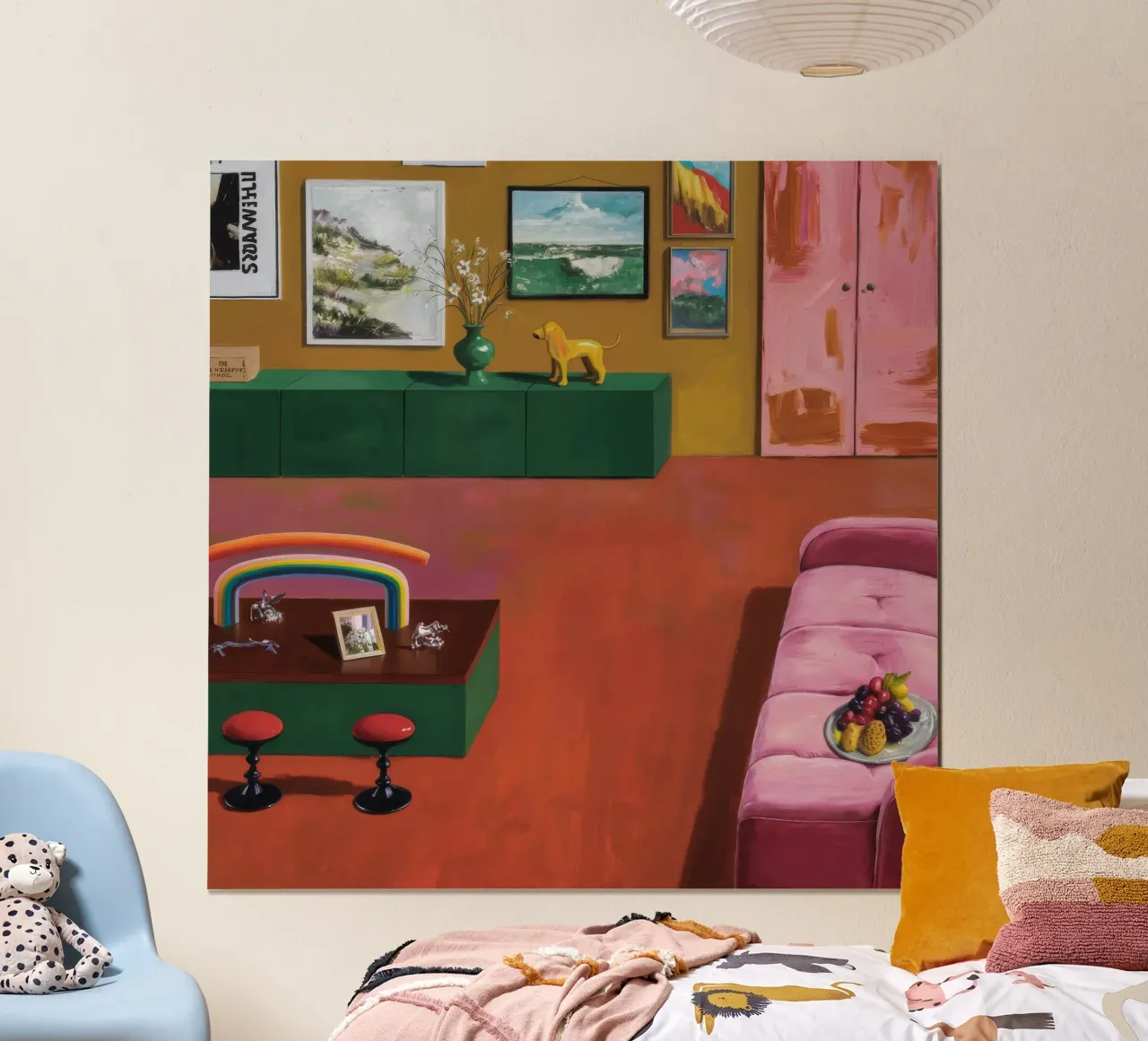 Regenbogenzimmer Repose Poster von Opal Strokes