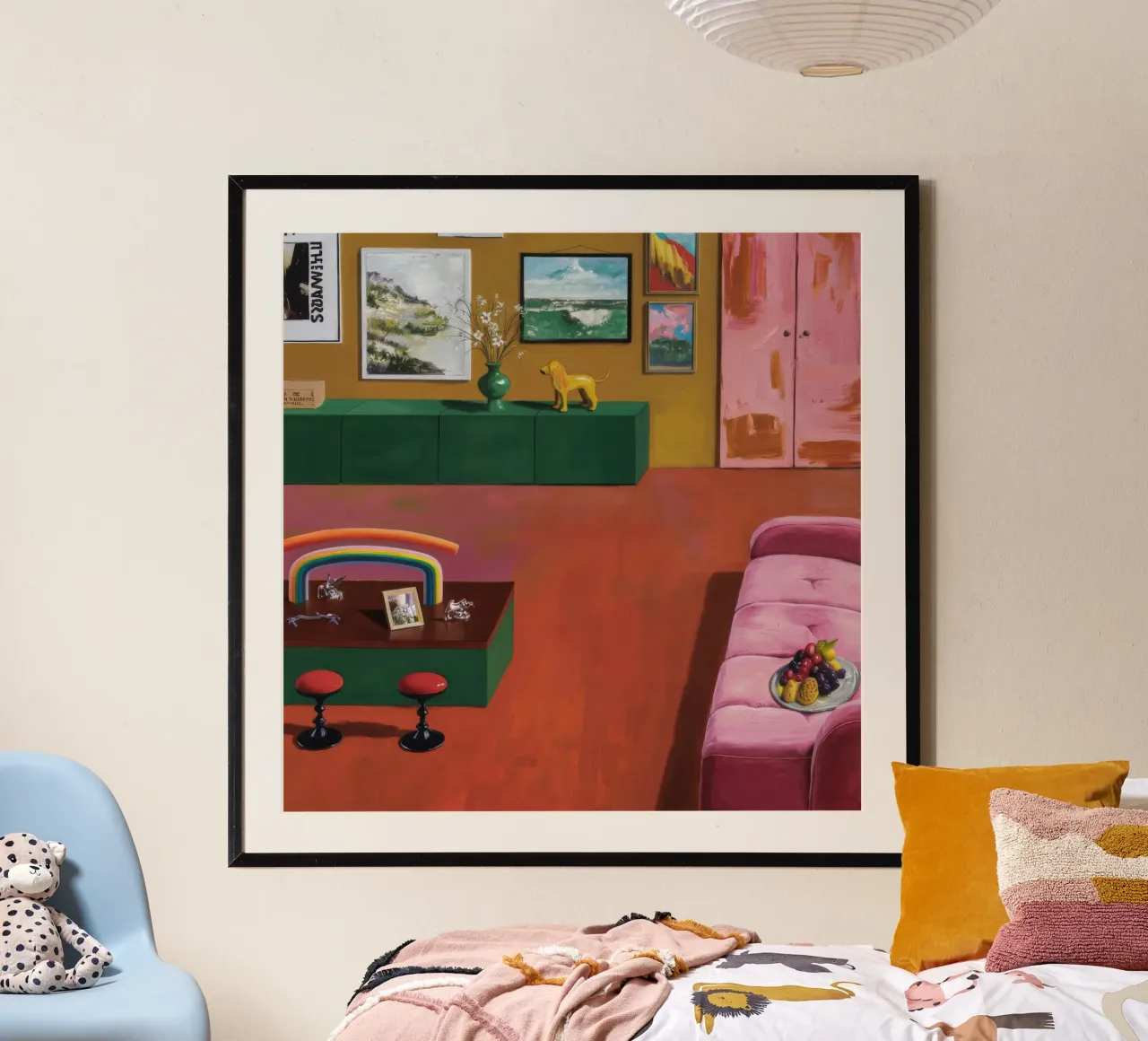 Regenbogenzimmer Repose Poster von Opal Strokes