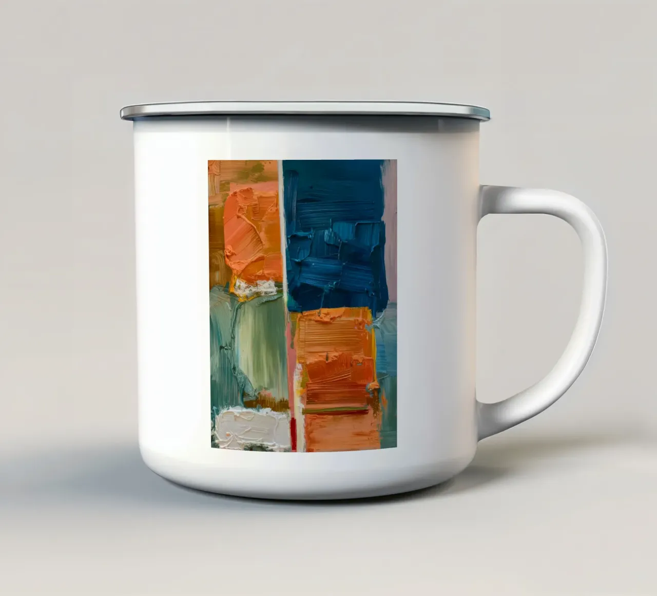 Blocchi di colore oceanici tazza in smalto da Dream Spectrum