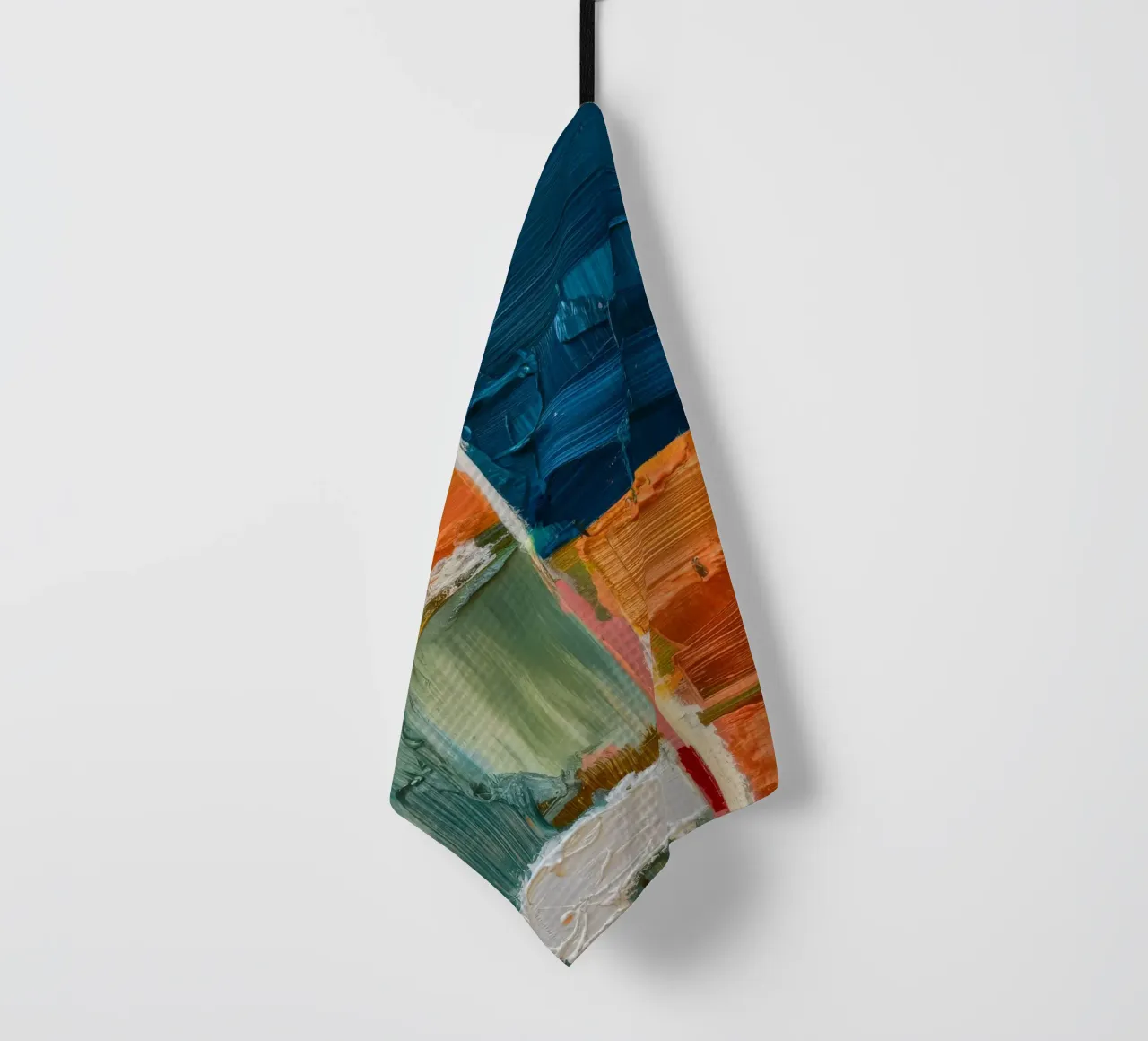 Oceanic Color Blocks tea towel by Dream Spectrum