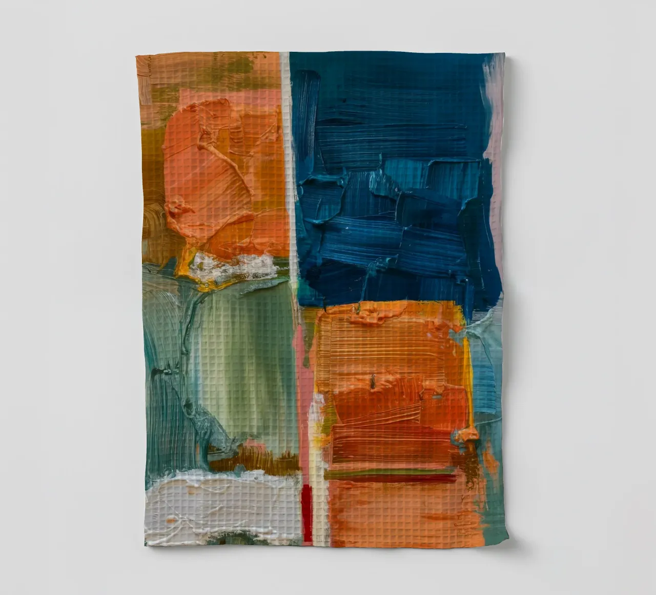 Oceanic Color Blocks tea towel by Dream Spectrum