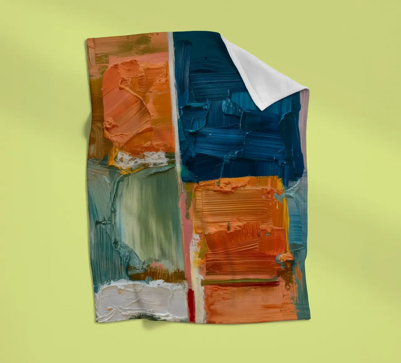 Oceanic Color Blocks fleece blanket by Dream Spectrum