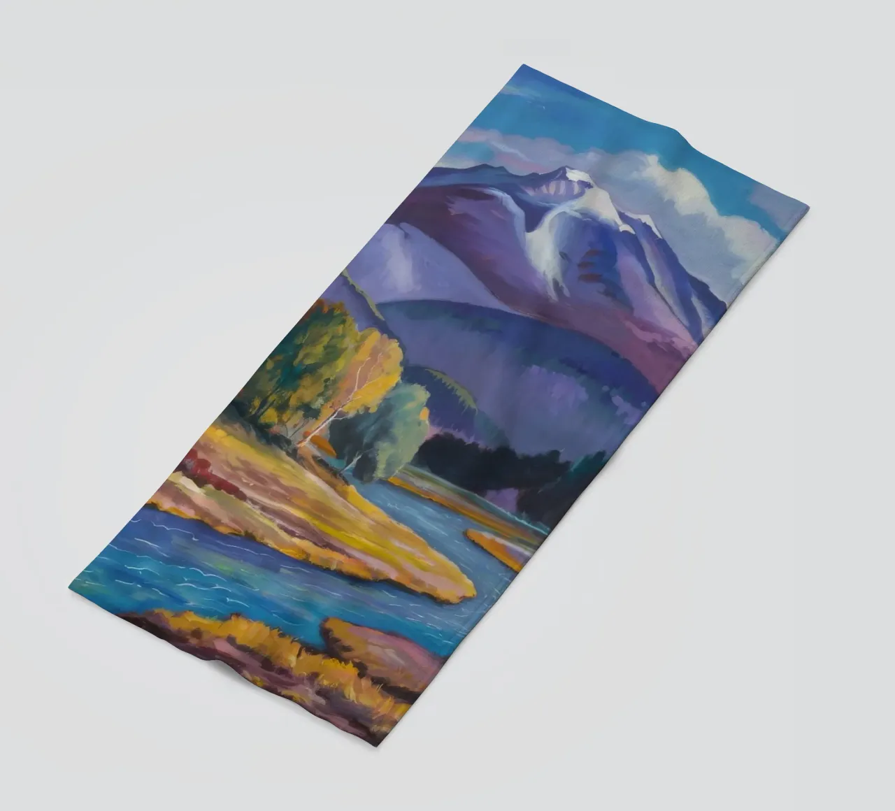 Azure River Journey beach towel by Radiance Landscape