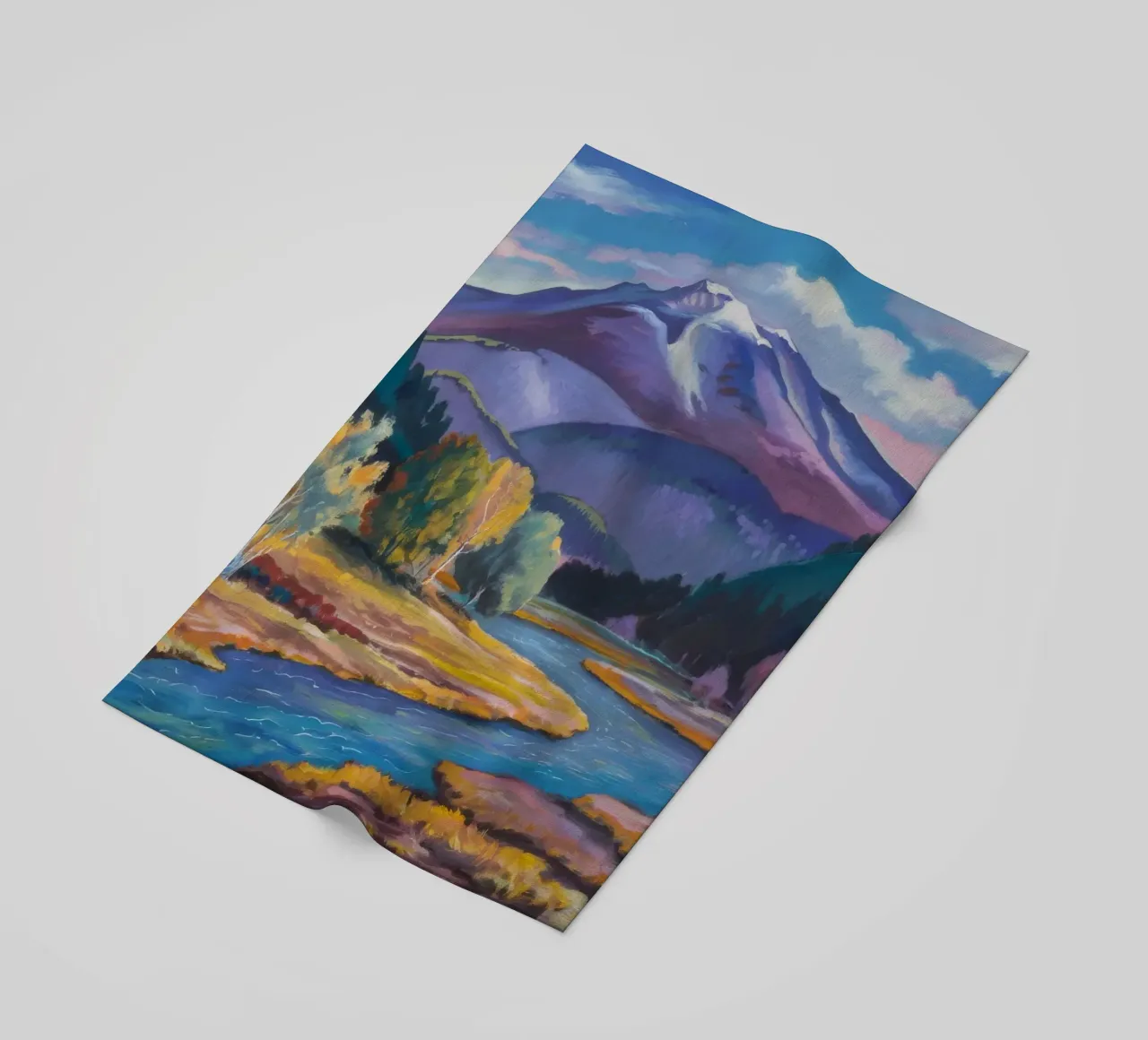 Azure River Journey beach towel by Radiance Landscape