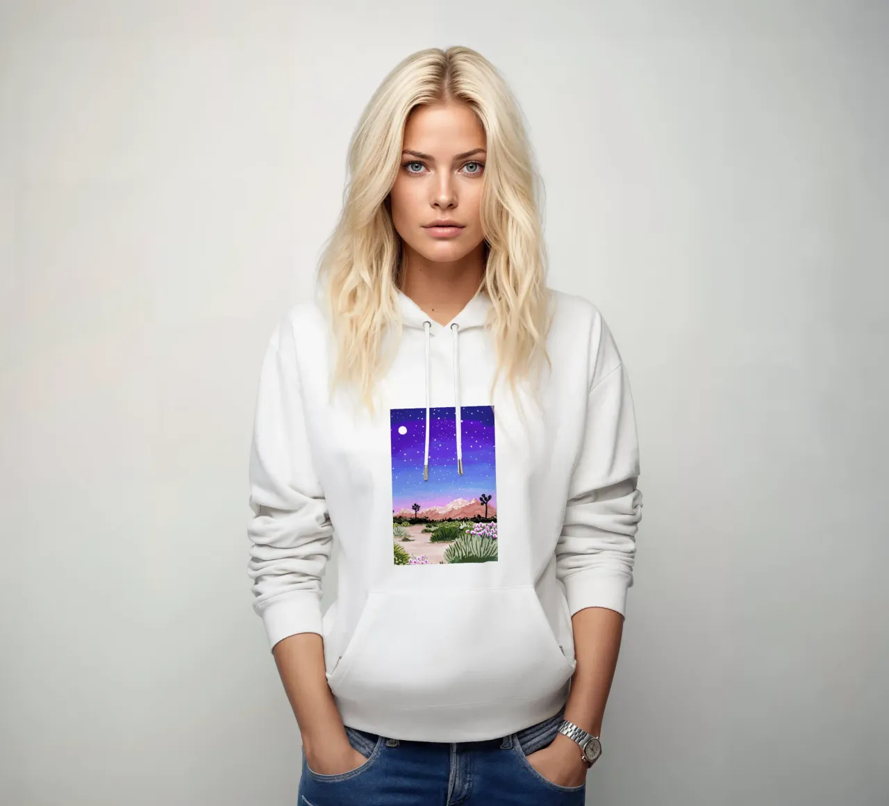 Joshua Tree felpa con cappuccio da Sarah Gesek